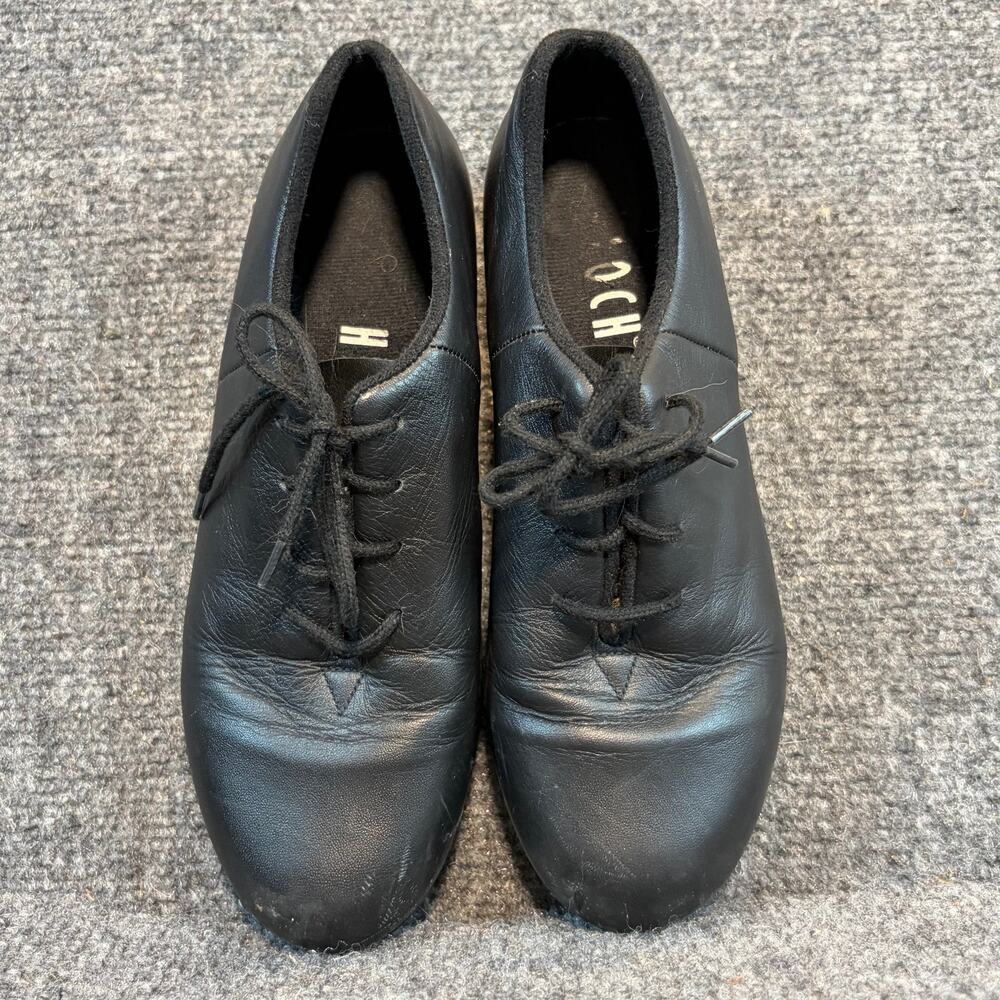Bloch Youth Black Leather  Lace Up Tap Dance Shoes Unisex Size 6 Jazz Oxford